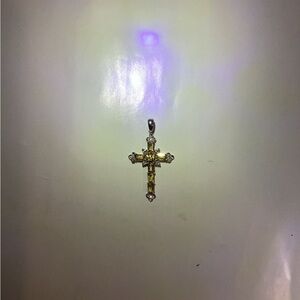 Citrine and White Topaz .925 Silver Pendant (no chain)